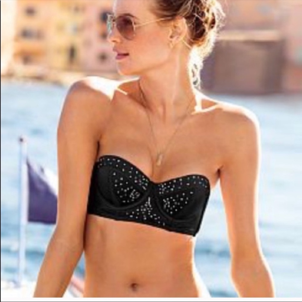 Victoria’s Secret Bustier Sparkle Swim Top
